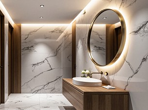 廁所翻新工程師進行防水層施工