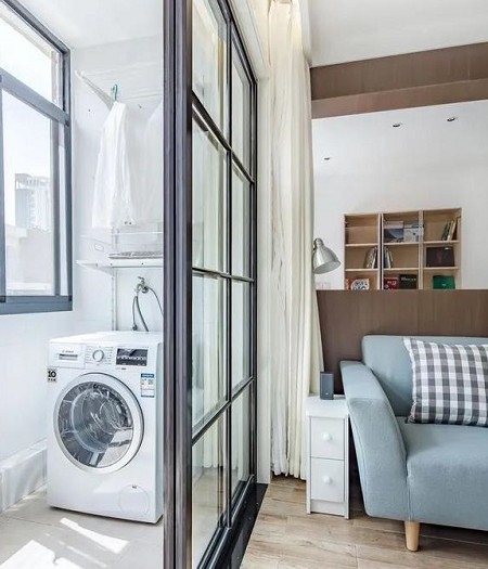 台南懸吊式拉門臥室應用 - 輕盈滑順效果